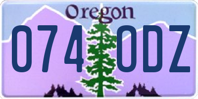 OR license plate 074ODZ