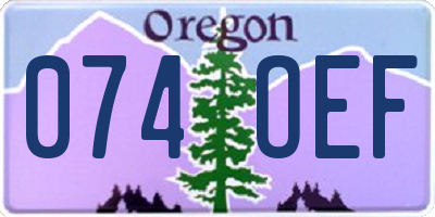 OR license plate 074OEF