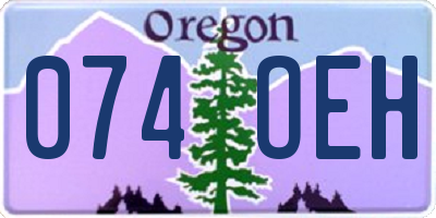 OR license plate 074OEH