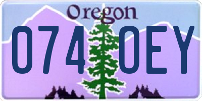 OR license plate 074OEY