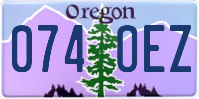 OR license plate 074OEZ