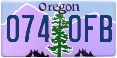 OR license plate 074OFB