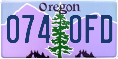 OR license plate 074OFD