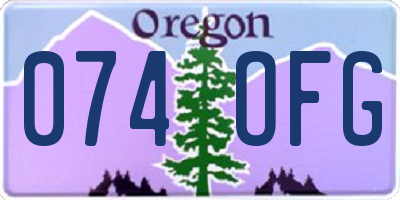 OR license plate 074OFG
