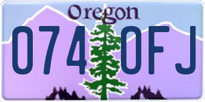 OR license plate 074OFJ
