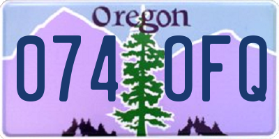 OR license plate 074OFQ