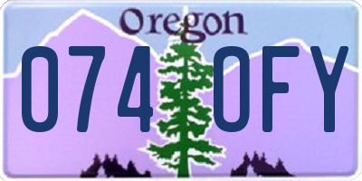 OR license plate 074OFY