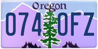 OR license plate 074OFZ