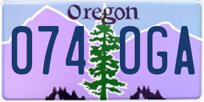 OR license plate 074OGA