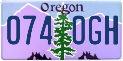 OR license plate 074OGH