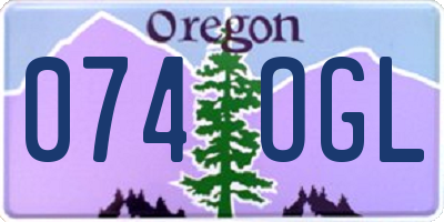 OR license plate 074OGL