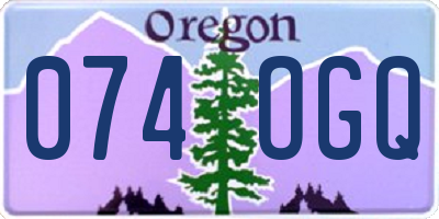 OR license plate 074OGQ