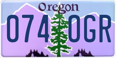 OR license plate 074OGR