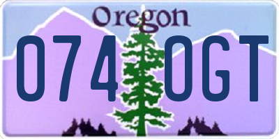 OR license plate 074OGT