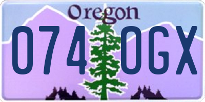 OR license plate 074OGX