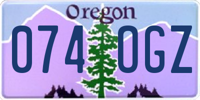 OR license plate 074OGZ