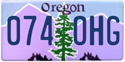 OR license plate 074OHG