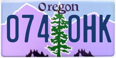 OR license plate 074OHK