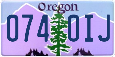 OR license plate 074OIJ