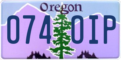 OR license plate 074OIP