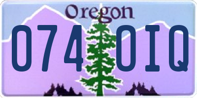 OR license plate 074OIQ