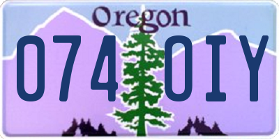 OR license plate 074OIY