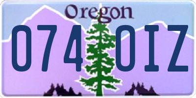 OR license plate 074OIZ