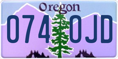 OR license plate 074OJD