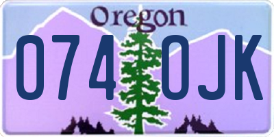 OR license plate 074OJK