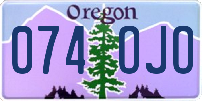 OR license plate 074OJO