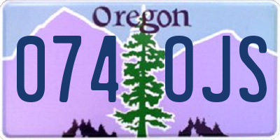 OR license plate 074OJS