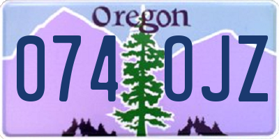 OR license plate 074OJZ