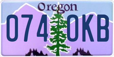 OR license plate 074OKB