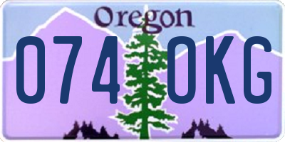OR license plate 074OKG