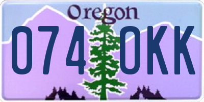 OR license plate 074OKK