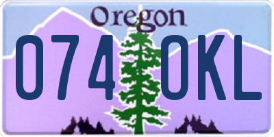 OR license plate 074OKL