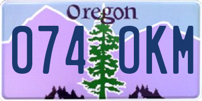 OR license plate 074OKM