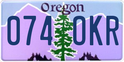 OR license plate 074OKR