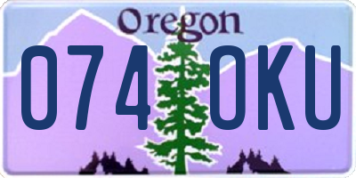 OR license plate 074OKU