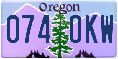 OR license plate 074OKW