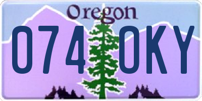OR license plate 074OKY