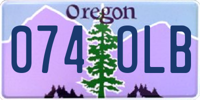OR license plate 074OLB