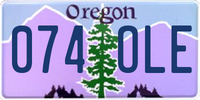 OR license plate 074OLE