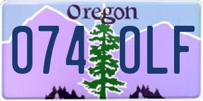 OR license plate 074OLF