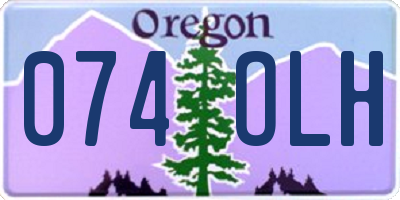OR license plate 074OLH