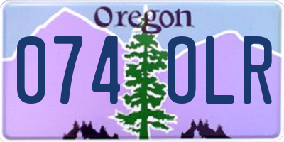 OR license plate 074OLR