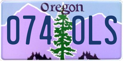 OR license plate 074OLS