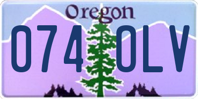OR license plate 074OLV