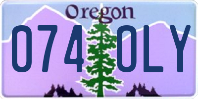 OR license plate 074OLY