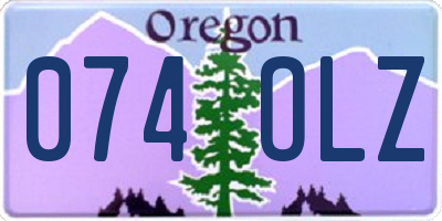 OR license plate 074OLZ